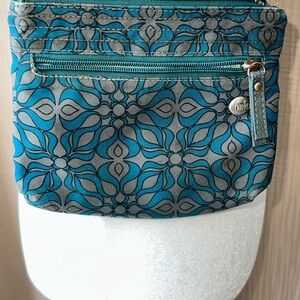 Haiku Blue and Gray Patterned Women's Bag convertible crossbody to Fanny pack